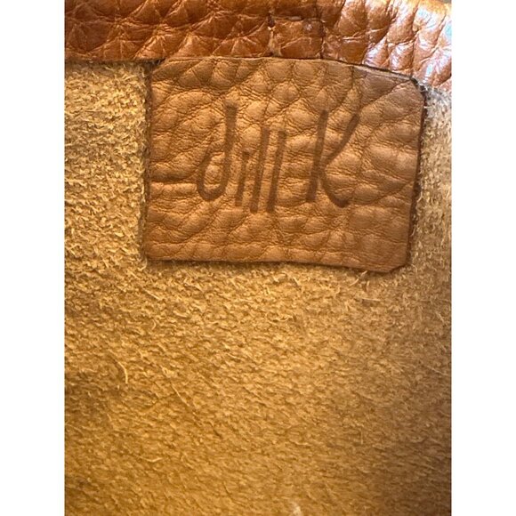 Handmade Jill K Brown Leather Fringe Crossbody Bag Brass Hardware Festival - Picture 6 of 6